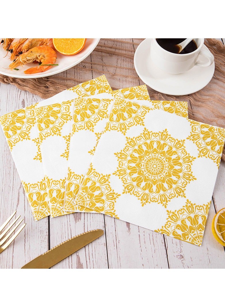 100pcs Color Napkins Decor Printing Napkin Printed Napkins Wedding Napkin Wedding Decoration Tea Party Decorations Disposable Tissue  - Image 1
