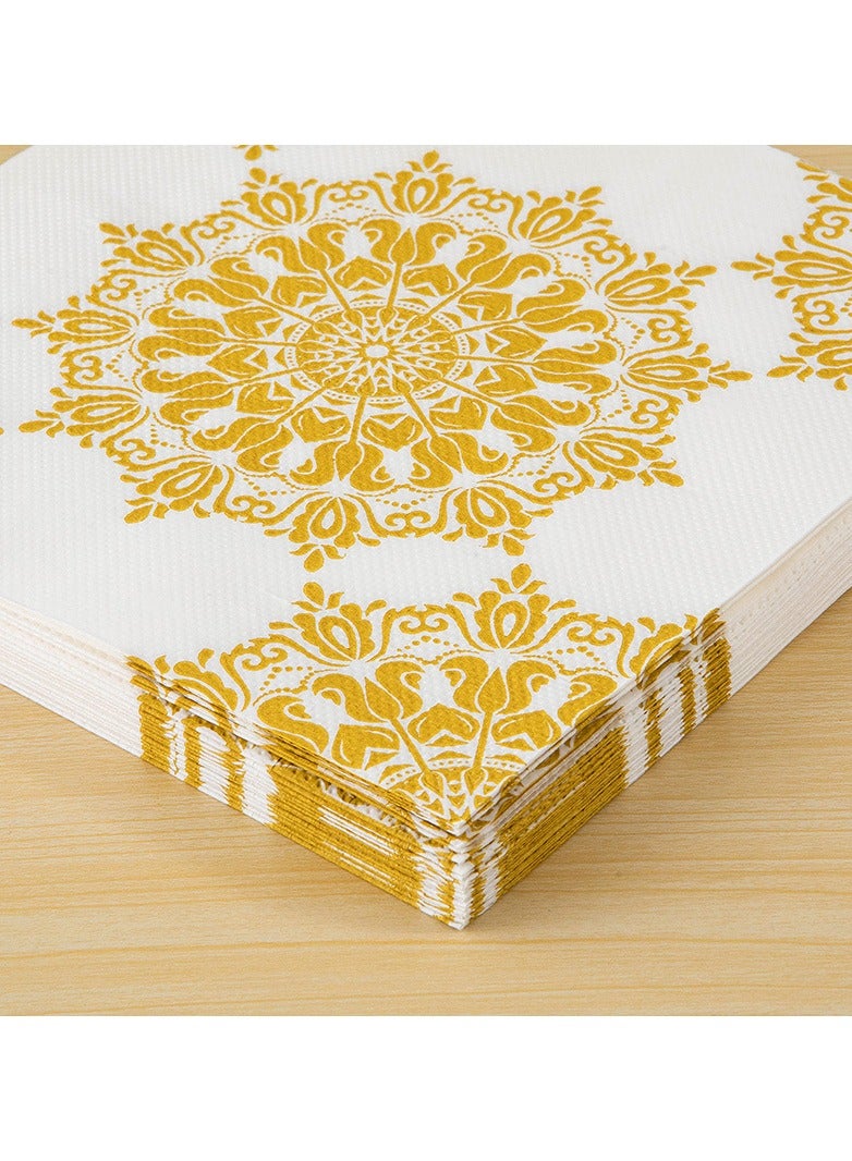 100pcs Color Napkins Decor Printing Napkin Printed Napkins Wedding Napkin Wedding Decoration Tea Party Decorations Disposable Tissue  - Image 3