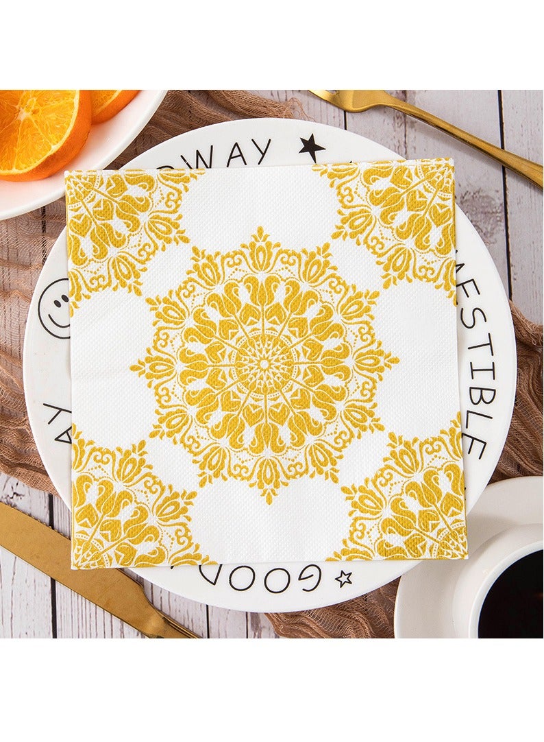 100pcs Color Napkins Decor Printing Napkin Printed Napkins Wedding Napkin Wedding Decoration Tea Party Decorations Disposable Tissue  - Image 2