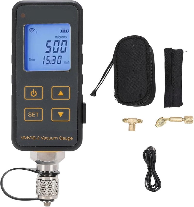 Bewinner Digital Vacuum Meter High Precise 0.1-3333.3 Pa Range, HVAC Vacuum Tester with Pirani Sensor for Refrigeration System, Rechargeable Battery, Offline Data Recording, Leakage - Image 5