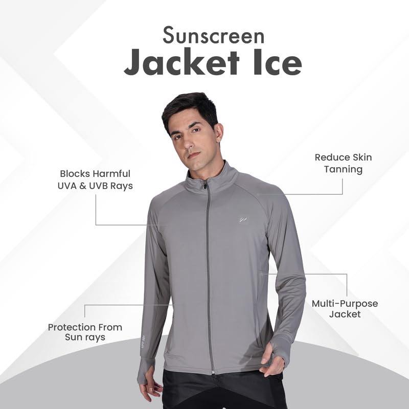 BLUE TYGA Sunscreen Jacket ICE | UPF 50+ sun protection | Cool Rush Technology for instant cooling | Sweat-wicking, anti-microbial fabric | Blocks UVA/UVB rays | Lightweight, all-day freshness. - Image 3