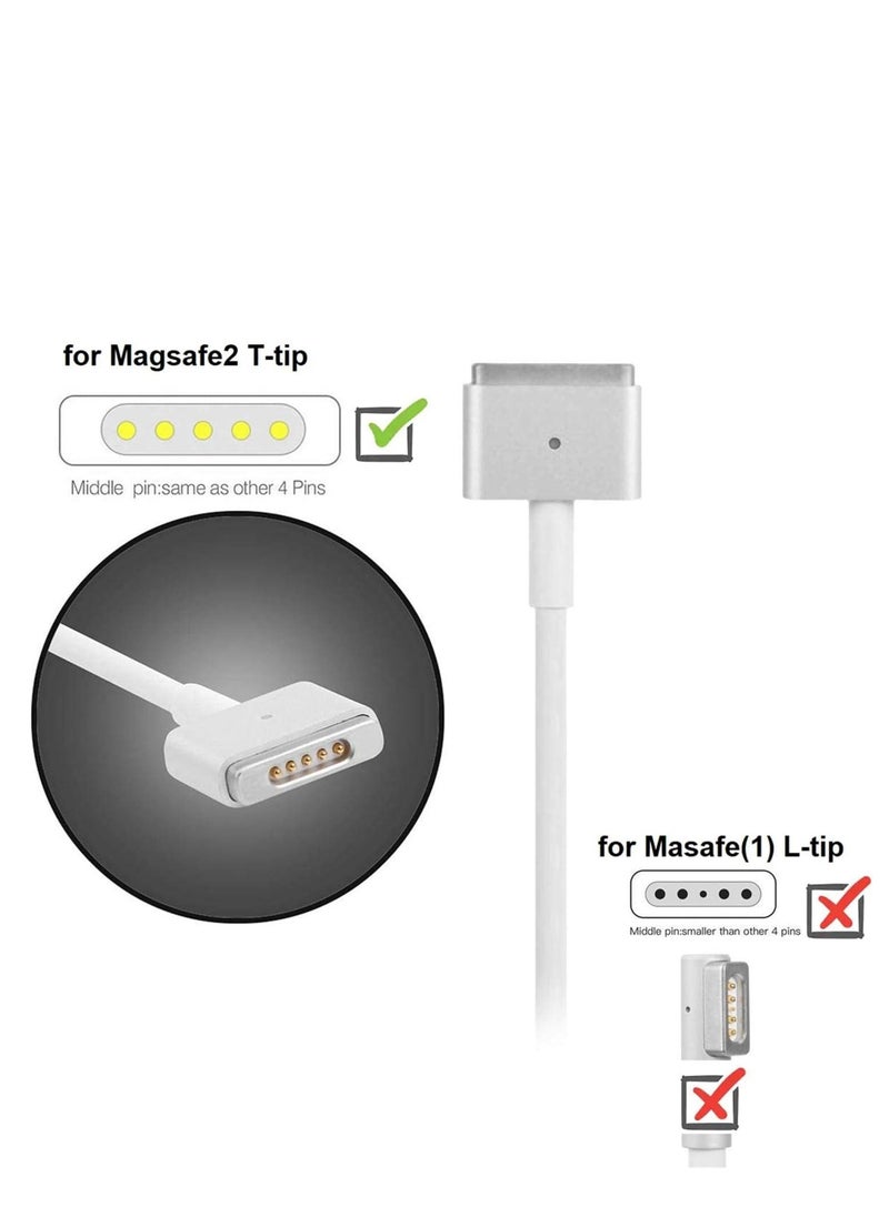 GULFLINK - 60W T-tip Replacement Adapter AC Charger T-Tip and UAE AC plug Power Adapter Replacement Charger for Magsafe2 Compatible with 13 inch MacBook Pro - Image 1