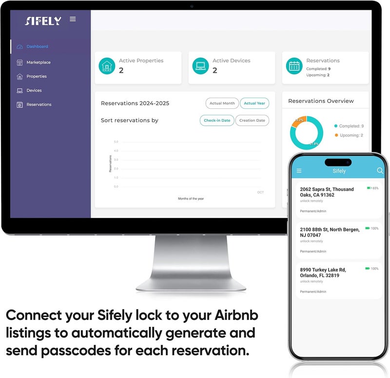 Sifely Fingerprint Smart Door Lock with Handle & Keypad – No More Lost Keys, Keyless Entry & Remote Access for Home, Kids, Airbnb & Rental Property, DIY Install, Alexa & Google Compatible - Image 4