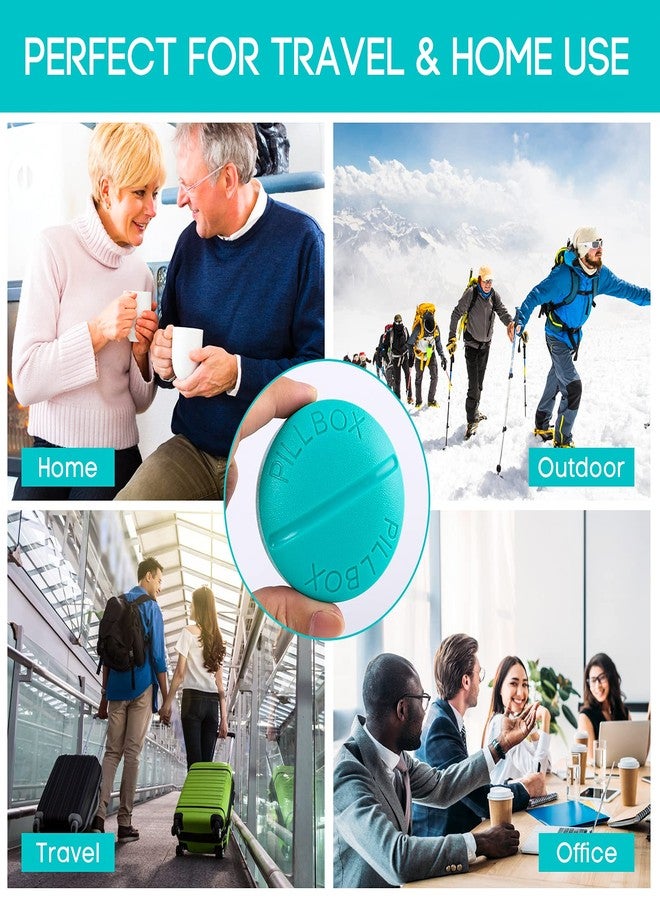 Inovat صندوق حبوب محمول إنوفات 4 أقسام لحقيبة السفر (أزرق فاتح) - Image 4
