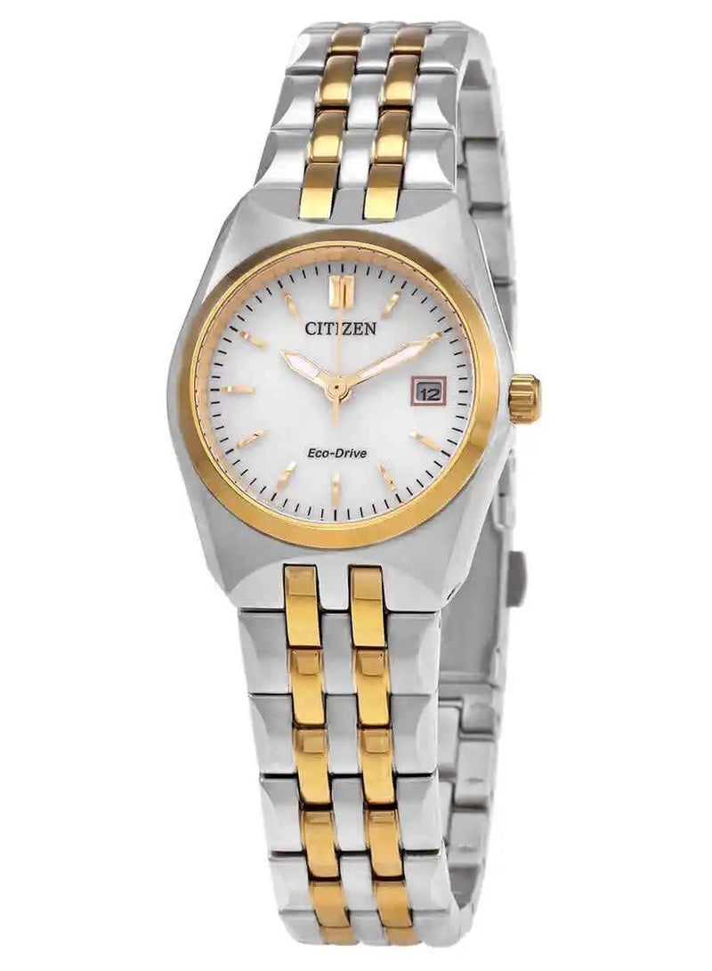 CITIZEN Citizen Watches Eco-Drive Dress/Classic Corso White One Size, Two-Tone and White, One Size, Eco-Drive Dress/Classic Corso