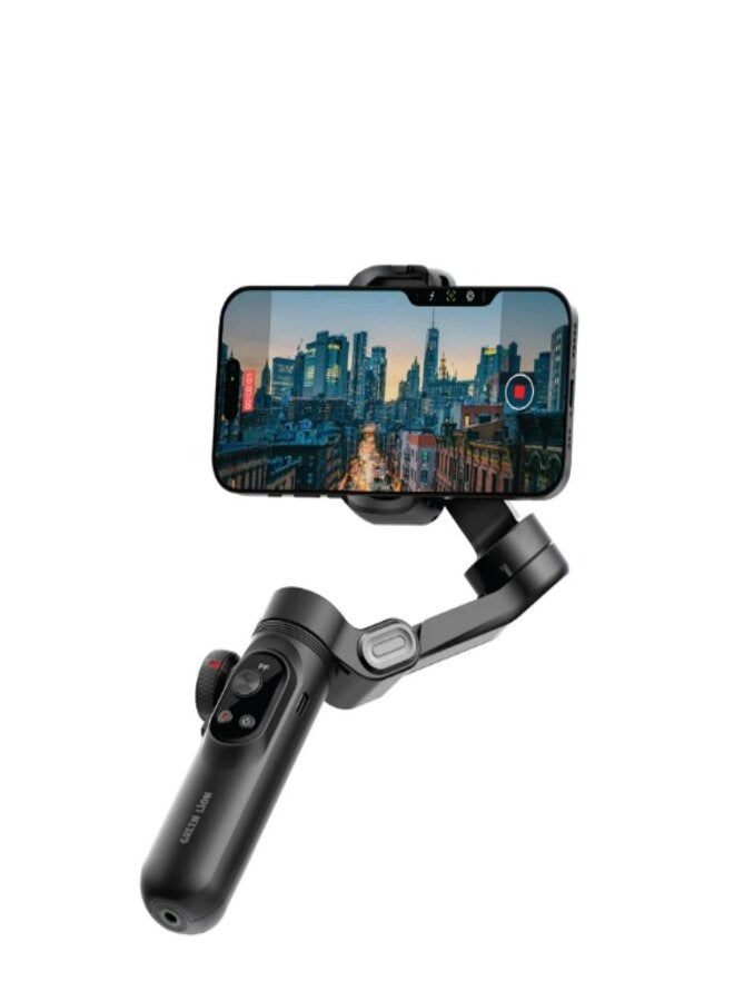 Green Lion New York Smart Face Tracking Gimbal with 6 Shooting Modes, Focus and Zoom Control, 310° Pan Rotation, 250g Load Capacity, Built-in Fill Light - Black - Image 1