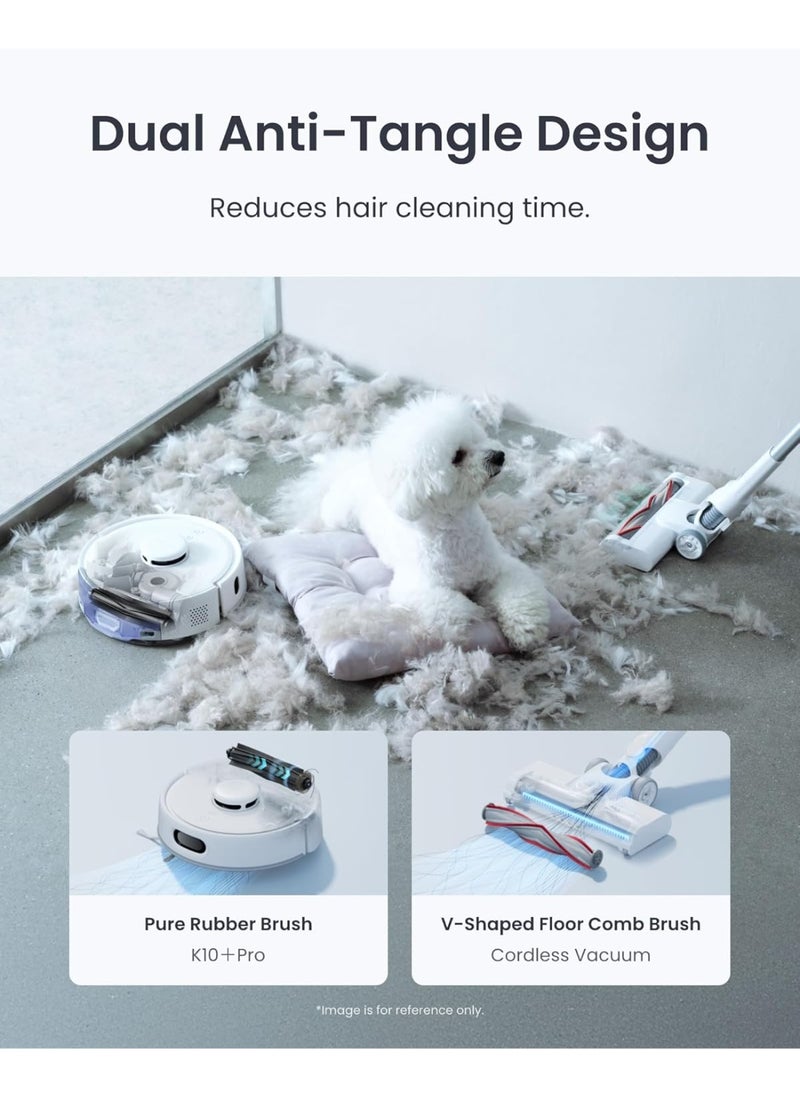 SwitchBot - Robot Vacuum and Cordless Vacuum Cleaner K10+ Pro Combo, TwinFlow Suction Tech, Dual Dust Collection Station, Compact, Lightweight, Quiet, Compatible with Alexa/Siri/Matter(Hub 2 Required) - Image 1