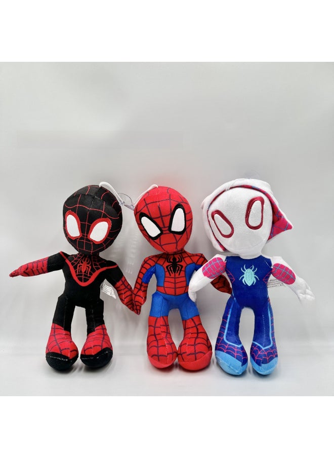 Generic - Parallel Universe Spiderman Plush Toy Doll Spider Man Plush Doll Avengers Doll-Specifications:Black Spider-Man 30cm [12 Pieces Per Pack]]-Color:Please Order In Multiple Of Each Package - Image 1
