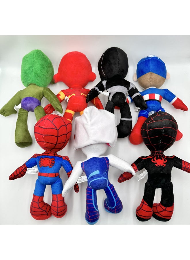 Generic - Parallel Universe Spiderman Plush Toy Doll Spider Man Plush Doll Avengers Doll-Specifications:Black Spider-Man 30cm [12 Pieces Per Pack]]-Color:Please Order In Multiple Of Each Package - Image 1