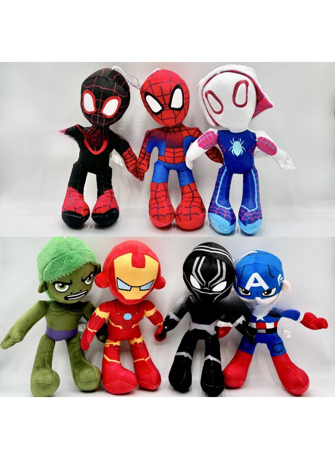Generic - Parallel Universe Spiderman Plush Toy Doll Spider Man Plush Doll Avengers Doll-Specifications:Black Spider-Man 30cm [12 Pieces Per Pack]]-Color:Please Order In Multiple Of Each Package - Image 1