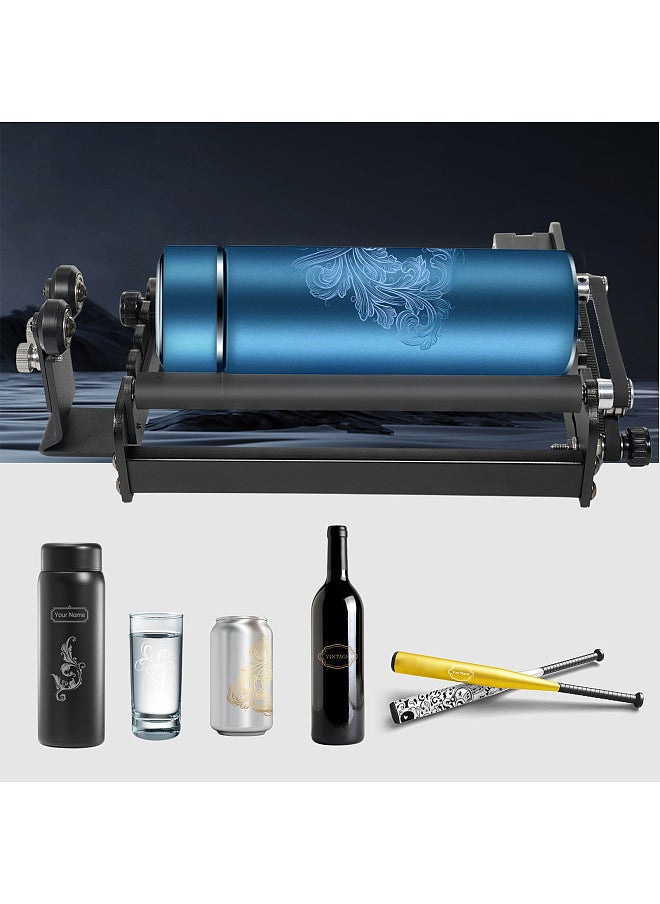 Generic Laser Rotary Roller Laser Engraver Y-axis Rotary Roller 360° Rotating for 4-138mm Different Engraving Diameter 4 Gears Adjustments  - Image 3