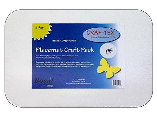 Bosal Craf Tex Plus 4pc Placemat 18x13 White 4 Piece - Image 3