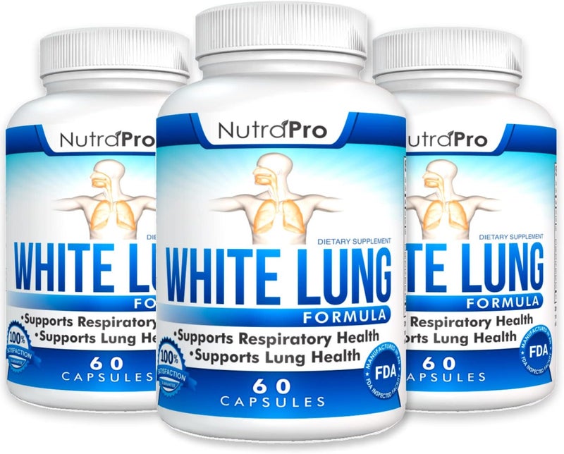 NutraPro White Lung Lung Cleanse  DetoxSupport Lung Health Supports Respiratory Health 60 Capsule  Made in GMP Certified Facility - Image 1
