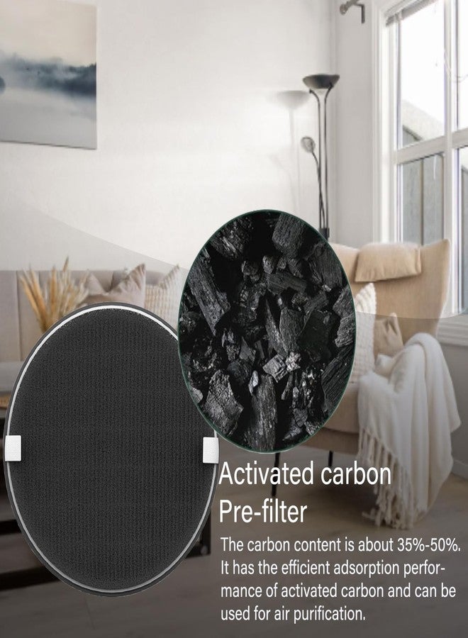 HOMFILBIT PureZone Halo Replacement Filter for Pure Enrichment PureZone Halo Air Purifier PEAIRDSK, 2 in 1, 4 Pack H13 True HEPA with Activated Carbon Pre-Filter - Image 5