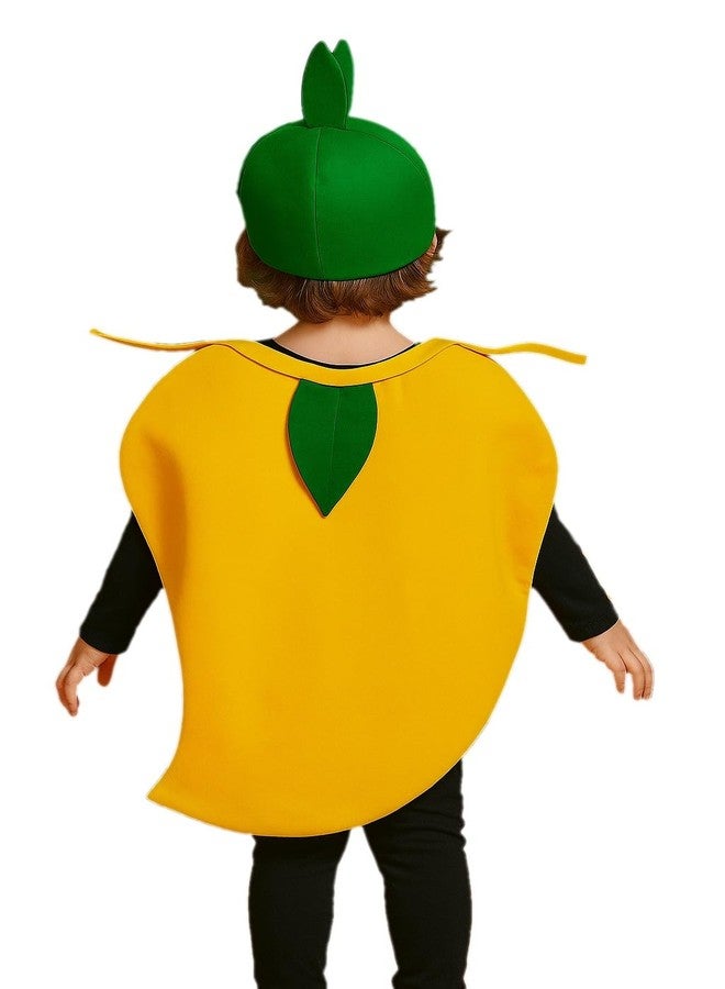 QuickBazaar Fruits & Vegetable Cutout Costume for Kids/Apple, Mango, Banana, Carrot, Brinjal, Tomato, Watermelon & More/Perfect for Fancy Dress Costume & Stage Shows (Mango Cutout, 5-6 Years) - Image 2