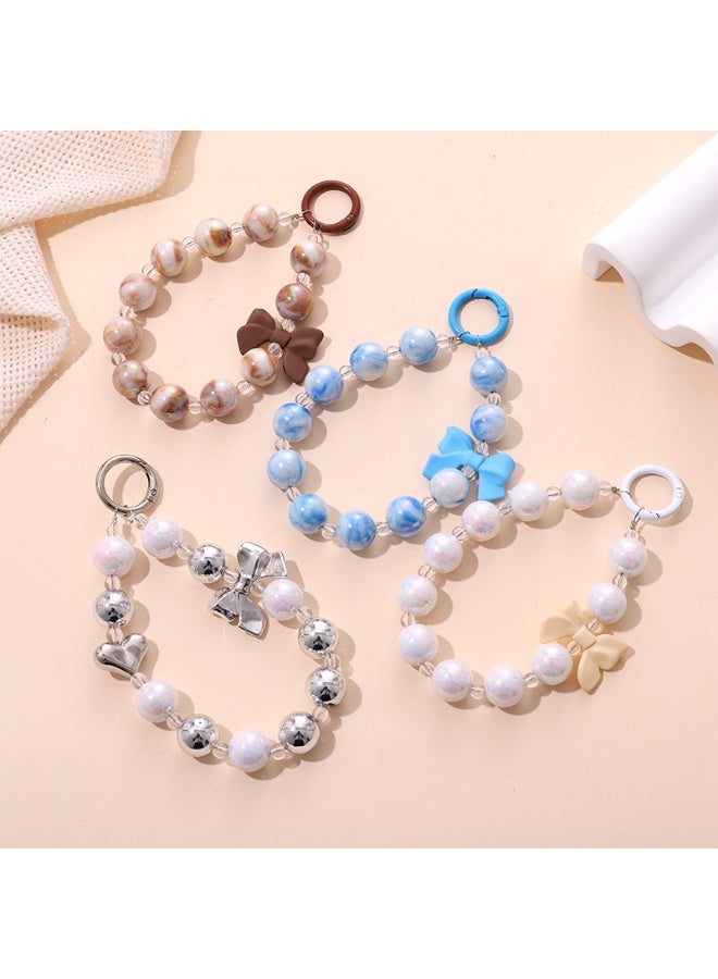 NIBEMINENT Phone Charm/ Chain Strap for Women Girls, Beads Cell Phone Case Lanyard Wrist Strap - Image 2