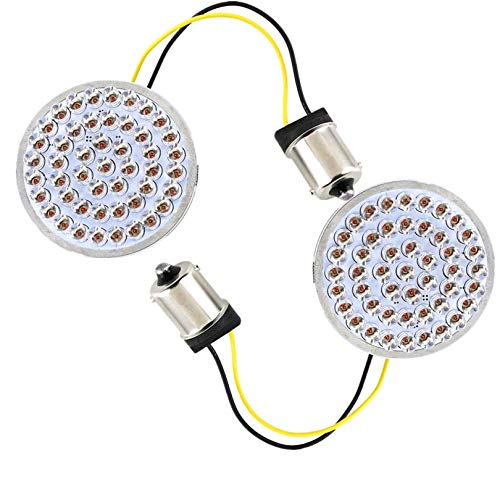 ZYTC 2" LED Turn Signals w/Brake Running Light Bullet Style Front Rear 1156 Amber LED Turn Signal Kit for Harley Davidson - Image 2