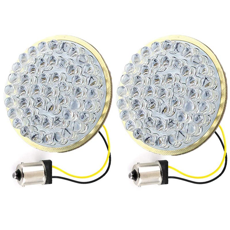 ZYTC 2" LED Turn Signals w/Brake Running Light Bullet Style Front Rear 1156 Amber LED Turn Signal Kit for Harley Davidson - Image 5