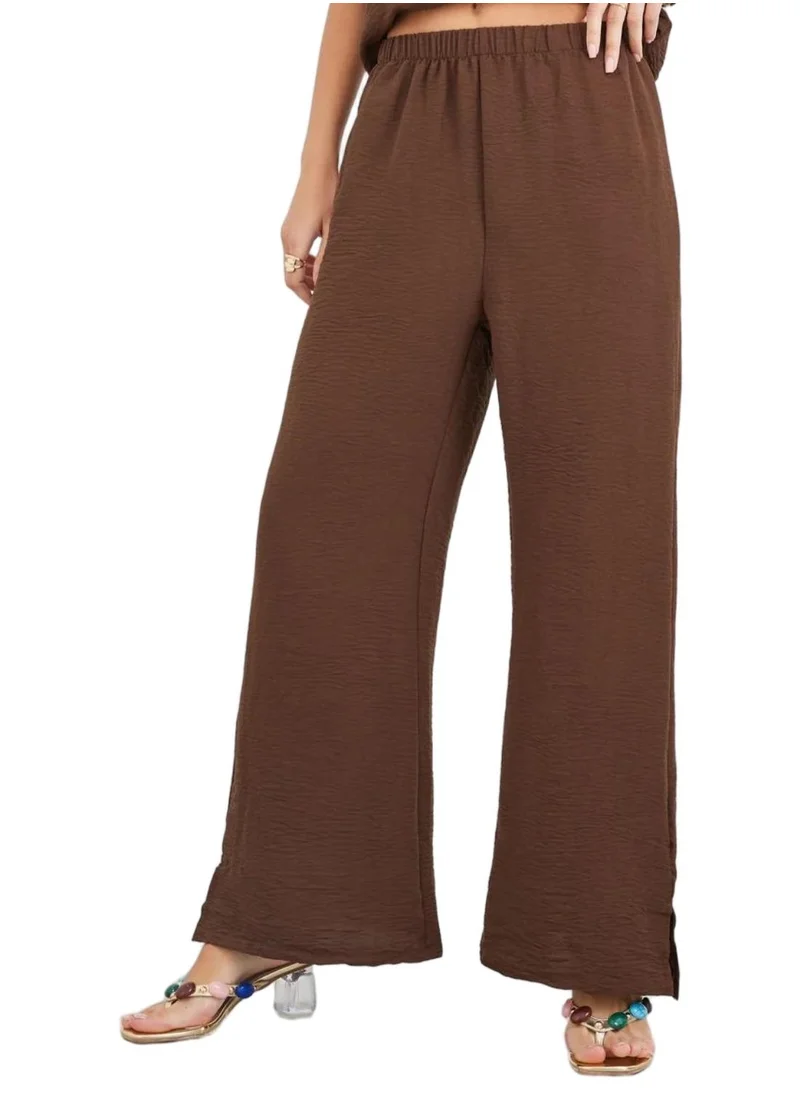 Styli Styli Solid Sleeveless Top and Wide Leg Pants Co-Ords