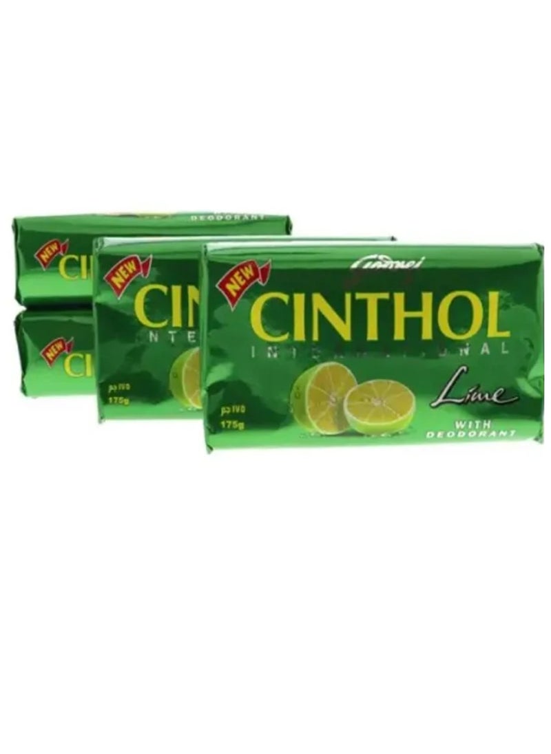 Cinthol - Bath Soap Lime With Deodorant Pack of 4 - Image 1