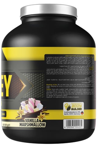 100% Whey Protein Powder with Whey Protein Isolate & Concentrate, 25g Protein, 7g BCAAs, 5.3g Glutamine, Digestive Enzymes, Low Sugar, Vanilla Marshmallow Flavor, 4 LB (1.81 kg) - view 2