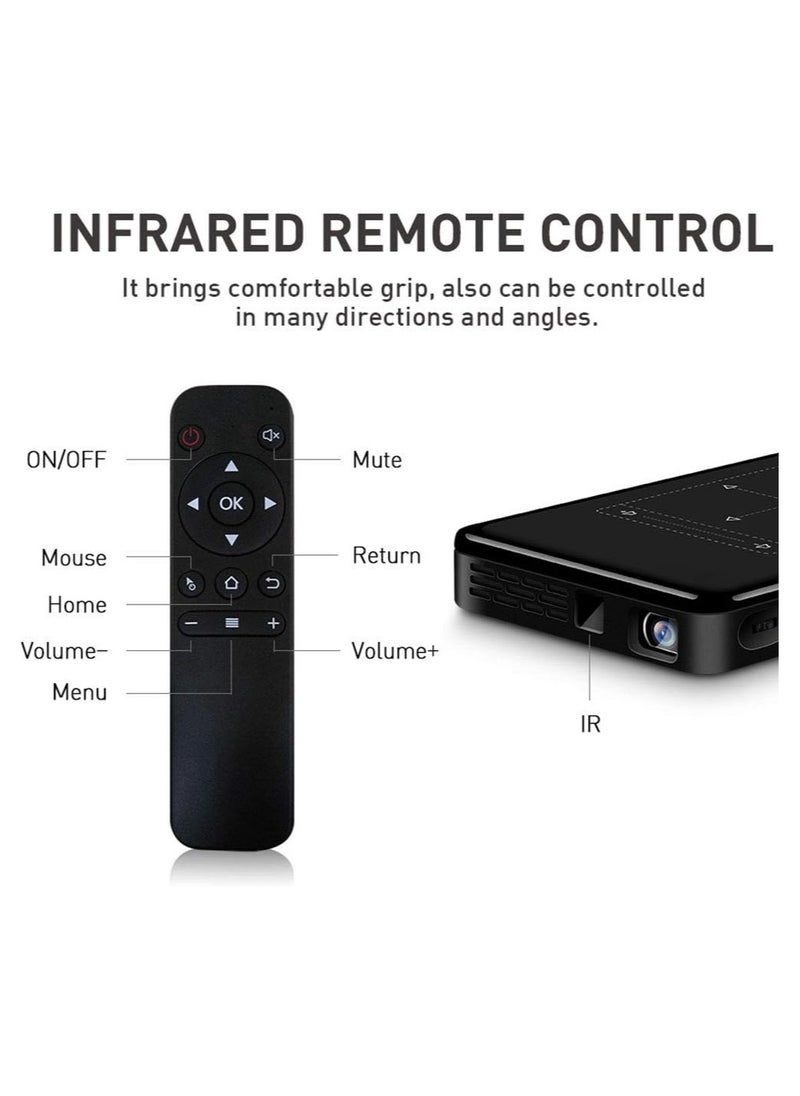 borrego - 4K Mini Projector With WiFi And Bluetooth Built In Android Rechargeable Portable Outdoor Projector Support 4K Video Decoding For Mobile Laptop Smart Phone - Image 1