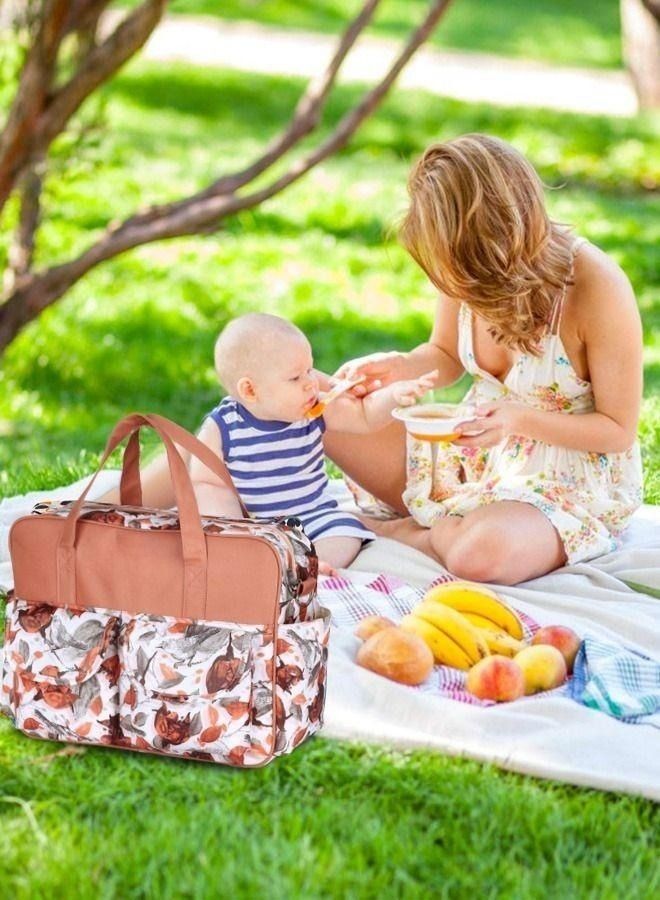 DOOKOO Large Capacity Portable Multifunctional Waterproof Baby Diaper Storage Bag For Women and Mother. Tote Diaper Bag, Multi-Function Baby Bag with Cup Holder, Travel Diaper Bag for Mom and Dad, Large Capacity Nursing Bag for Baby Care. - Image 3
