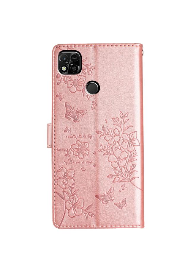S-TOP Case For Redmi 9C Butterflies and Flowers Leather Phone Case - Image 3