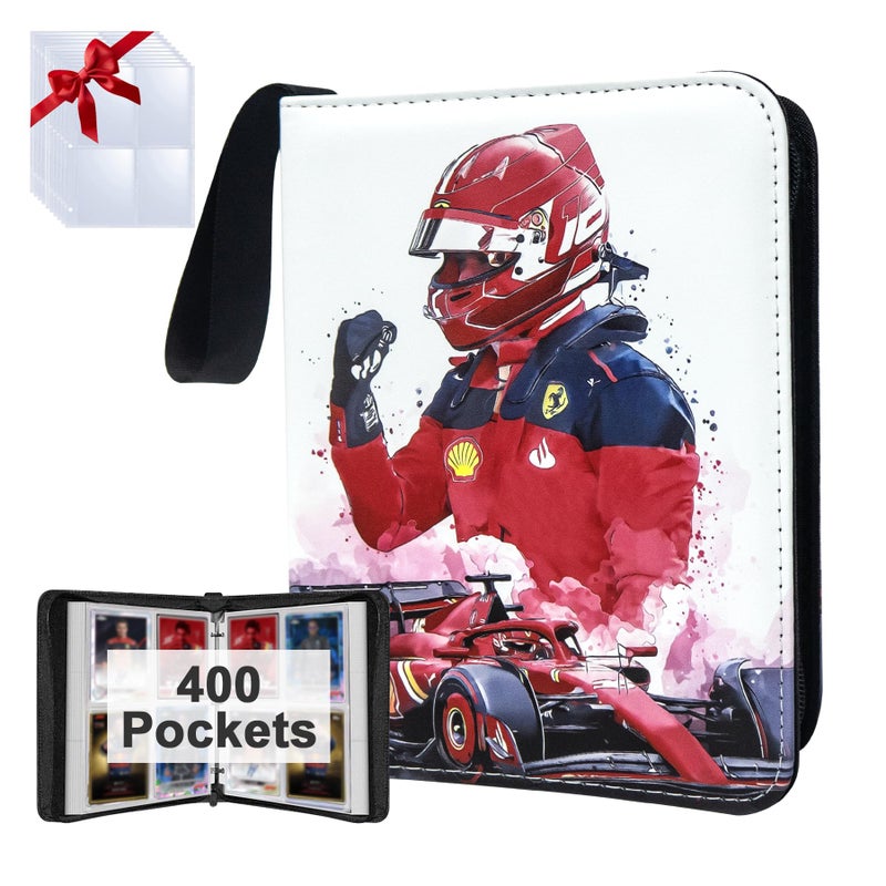 WTVIDAS 400 Pockets Race Card Binder for Trading CardsPortable Waterproof Storage Bag with Removable Sleeves for Sports Cards Collectors - Image 2