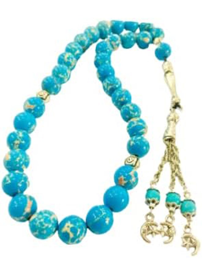 Generic - Real Natural American Blue Turquoise 33 Beads Rosary - Image 1