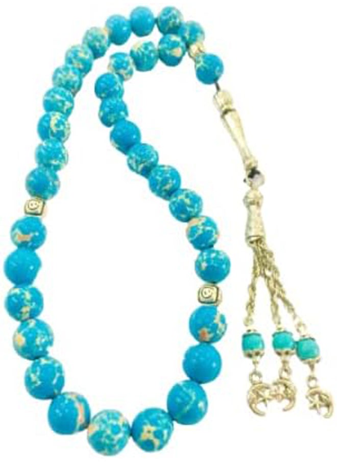 Generic - Real Natural American Blue Turquoise 33 Beads Rosary - Image 1