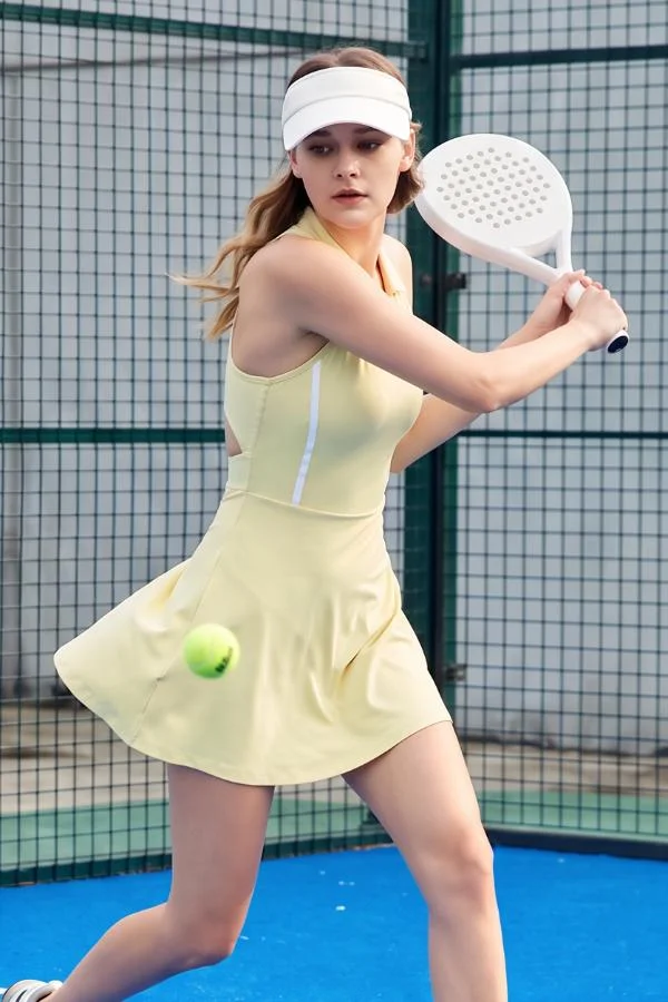 اس في ال Eva Padel & Tennis Dress with Separate Shorts and Built-in Bra with Removable Pads