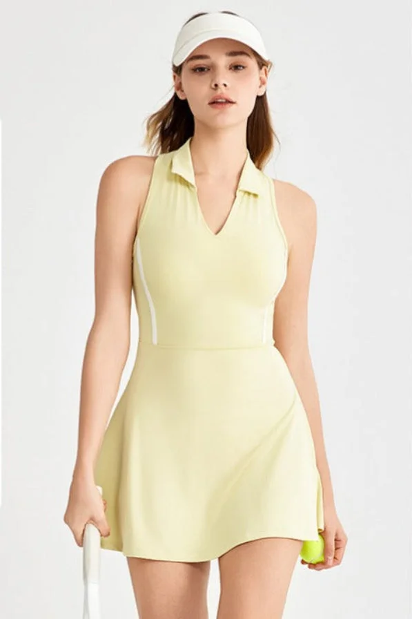 اس في ال Eva Padel & Tennis Dress with Separate Shorts and Built-in Bra with Removable Pads