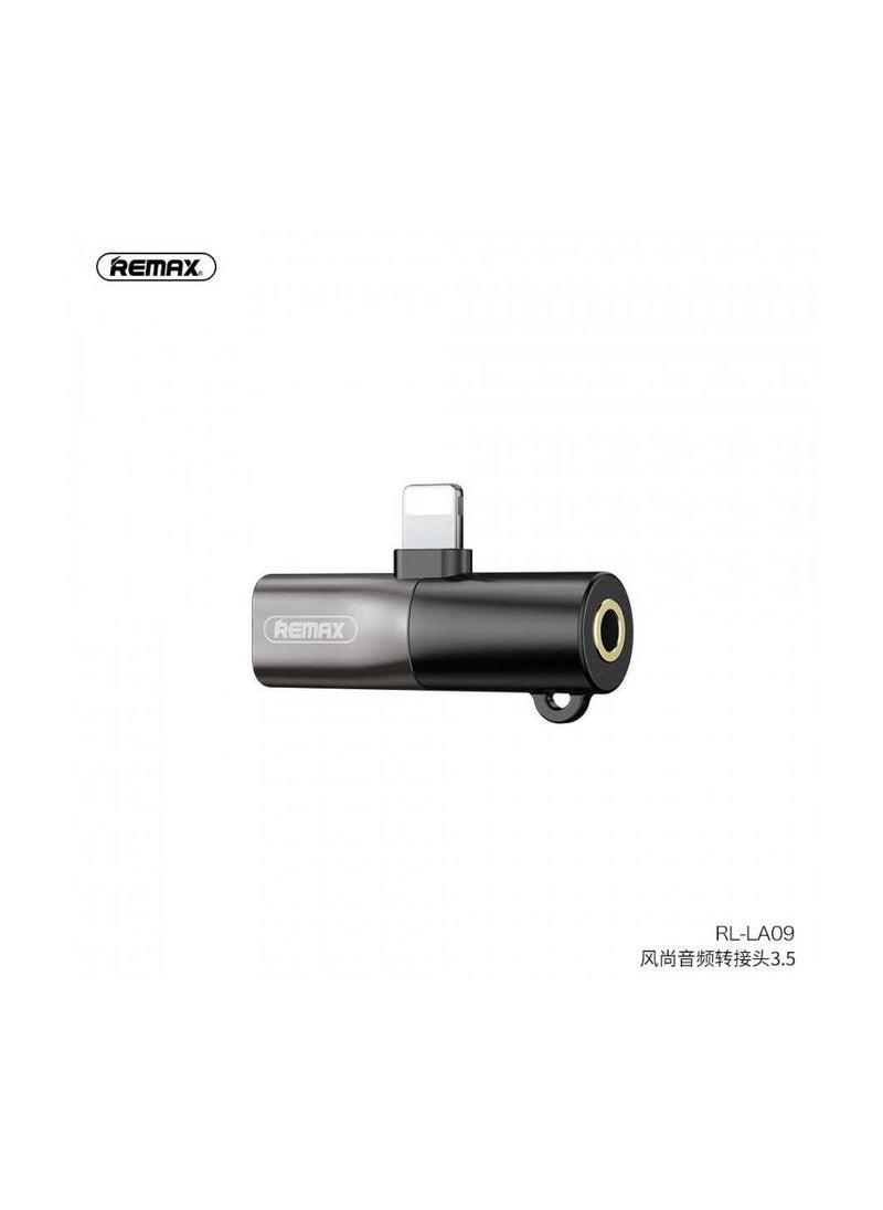 REMAX - Remax Audio AdapteRemax Fashion Audio AdapteRemax Rl-La09-Black gray - Image 1