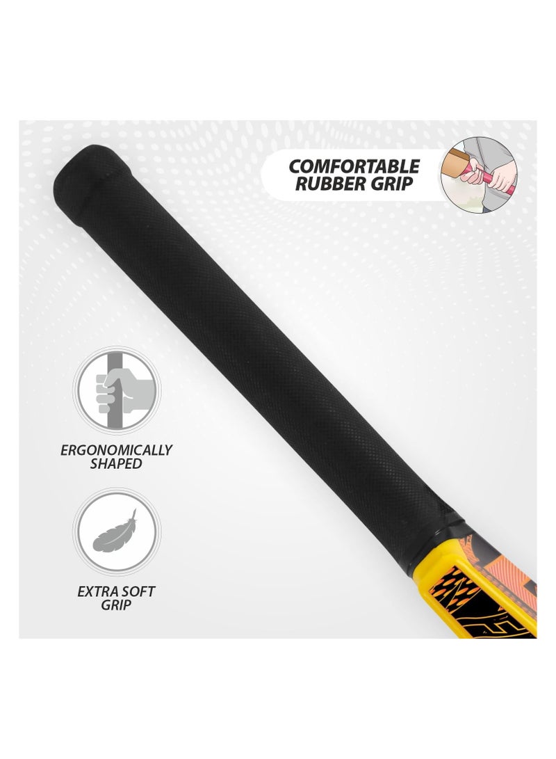 DSC Phoenix Plastic Cricket Bat With Pvc Ball  Lightweight Tennis Ball Bat For Kids, Full Size -Full | Durable Gully Cricket Bat For Boys & Girls, Outdoor Sports Toy  Yellow - Image 5