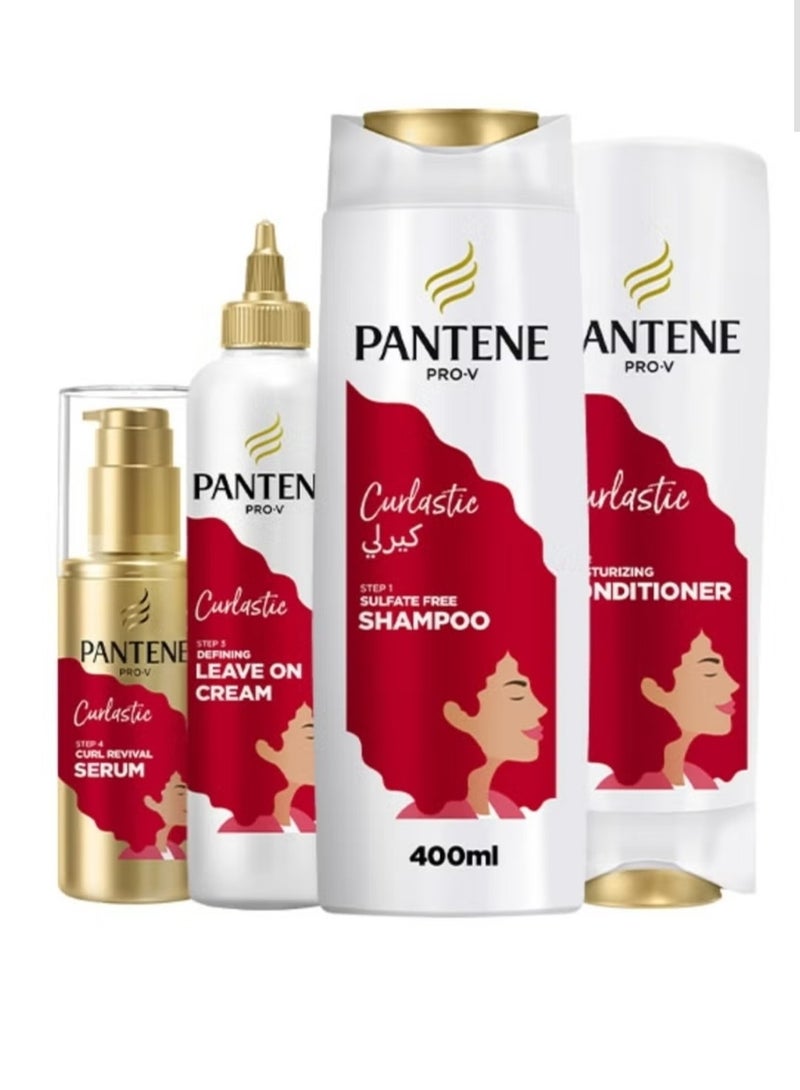 Pantene Pantene pro-V Curl Revitalizing Set + Sulfate Free 400ml with Pantene Pro-V Curl Revitalizing Conditioner 360ml, Pantene Pro-V Curl Revitalizing Cream 270ml and Pantene Pro-V Curl Revitalizing Serum - 