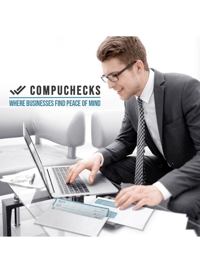 Compuchecks Compuchecks Double Window Envelopes #8- Peel and Seal Strip, Security Business Mailing Check Envelopes - Tamper Evident, Security Tint - 500 Count - Guaranteed to fit QuickBooks Checks  - Image 4