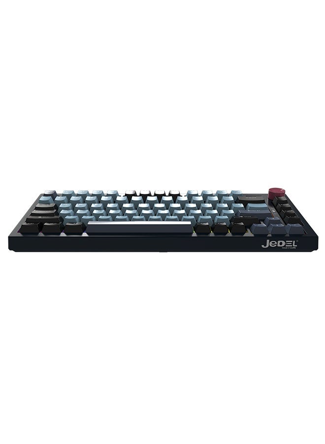 JeDEL WKL-100 RGB Wireless Gasket Mechanical Keyboard,Triple Mode Bluetooth5.0/2.4G/USB-C 87 Keys Hot Swappable Gaming Keyboard, 4000 mAh Battery 1.2'' HD OLED Display Volume Rotary Button for Games and Work  - Image 5
