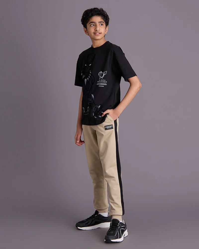 Redtag Senior Boys Beige Track Pants