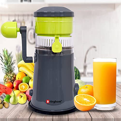 Bringhom Juicer Manual Citrus Fruit Press Juicer Machine for Daily Use Orange, Lemon, Sweet Lime, Pomegranate (Transparent-Assorted Color) 1U Plastic - Image 1