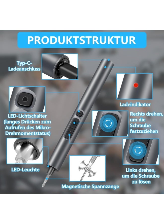 Electric Screwdriver Set – 52-in-1 Magnetic Precision Screwdriver Set for Phone, Laptop, Camera, Clock, and Electronics Repairs - Image 2