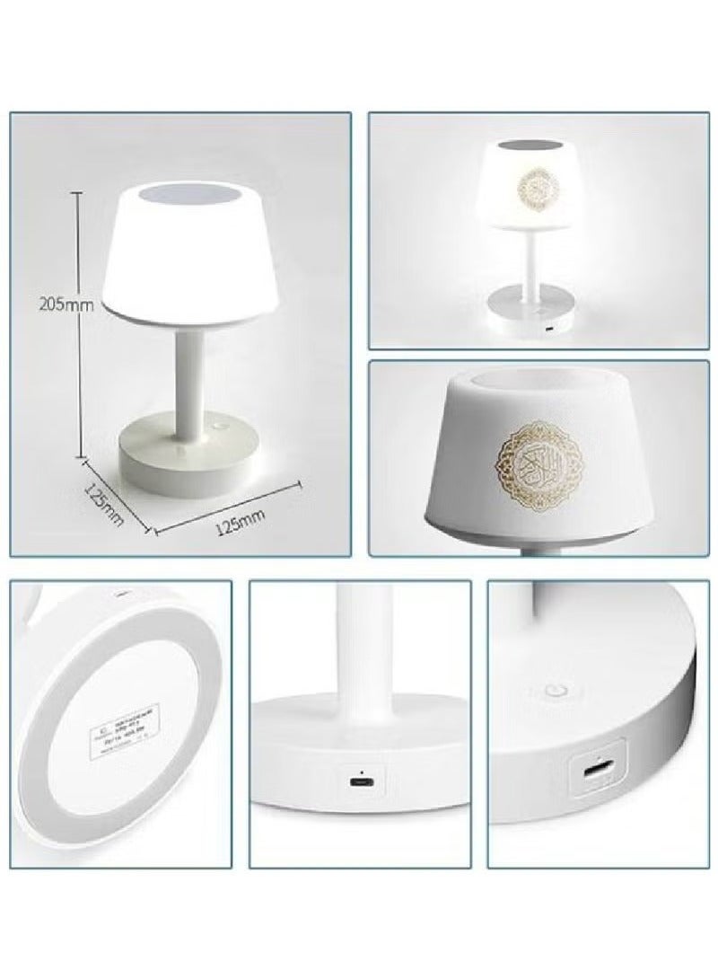TIGER 7 Colors LED Touch Quran Speaker Table Lamp 8GB – 16 Reciters & 16 Translations – Multi-Function Quran Speaker with Touch Control, Night Light, High-Quality Audio, Ideal Gift for Ramadan & Eid, Portable, Rechargeable, Elegant Design  - Image 4