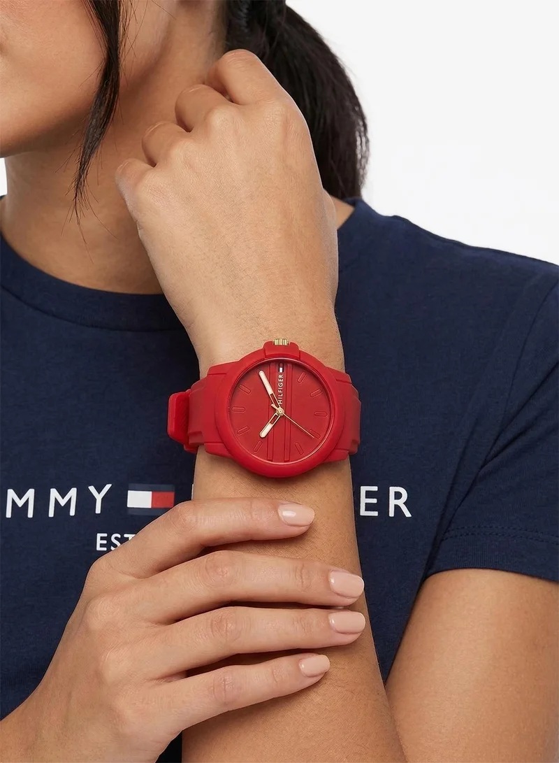 TOMMY HILFIGER  Analogue Watch with Silicone Bracelet for Women | Best Price UAE
