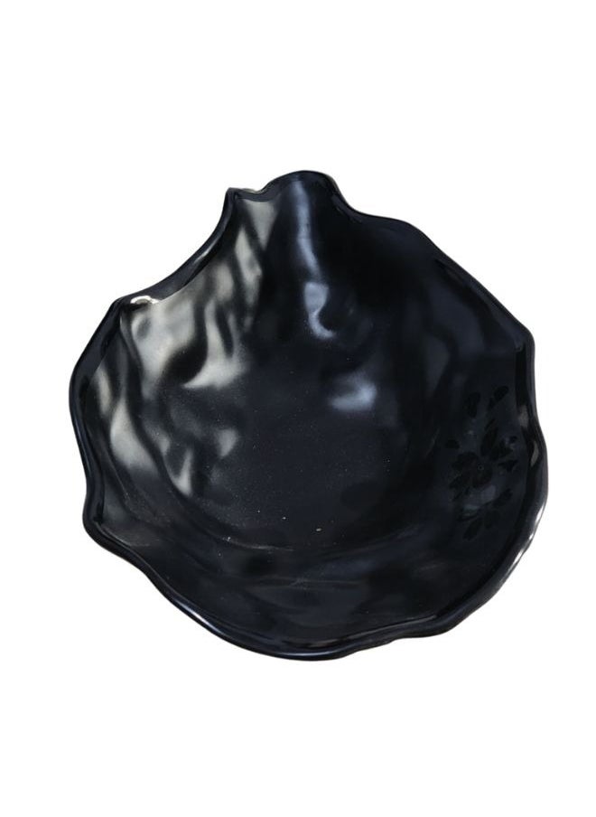 Happy Home Melamine Unbreakable Snack and Dessert Bowl 25Cm(Matte Black)  - Image 3