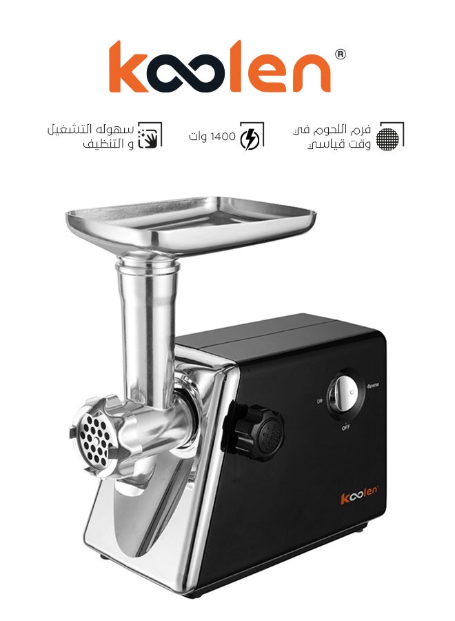 KOOLEN Meat Grinder 1400 W 801110002 Black - Image 1