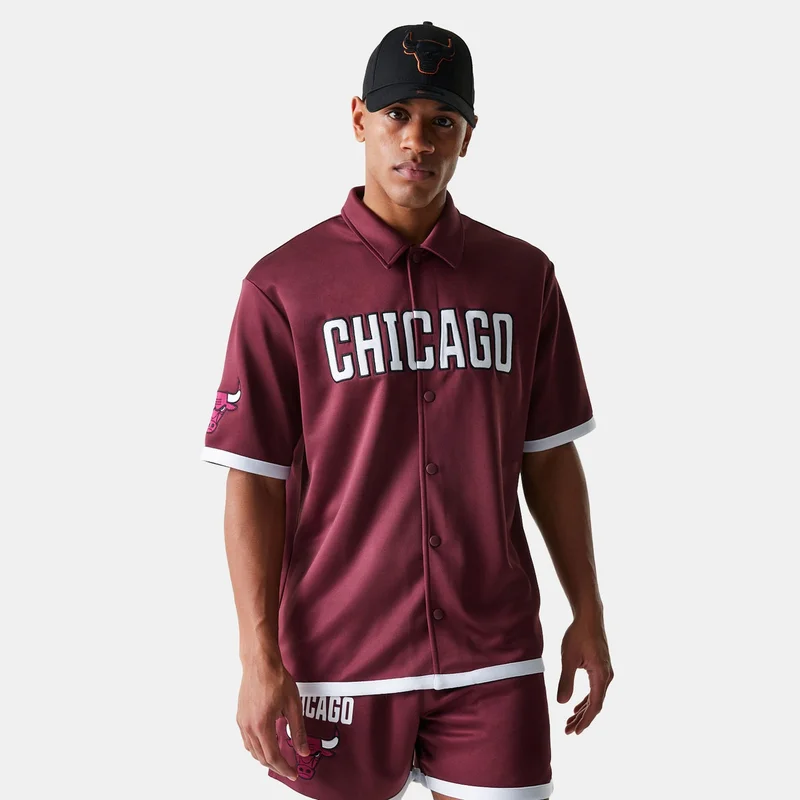 Men's NBA Chicago Bulls Snap-Button Shirt