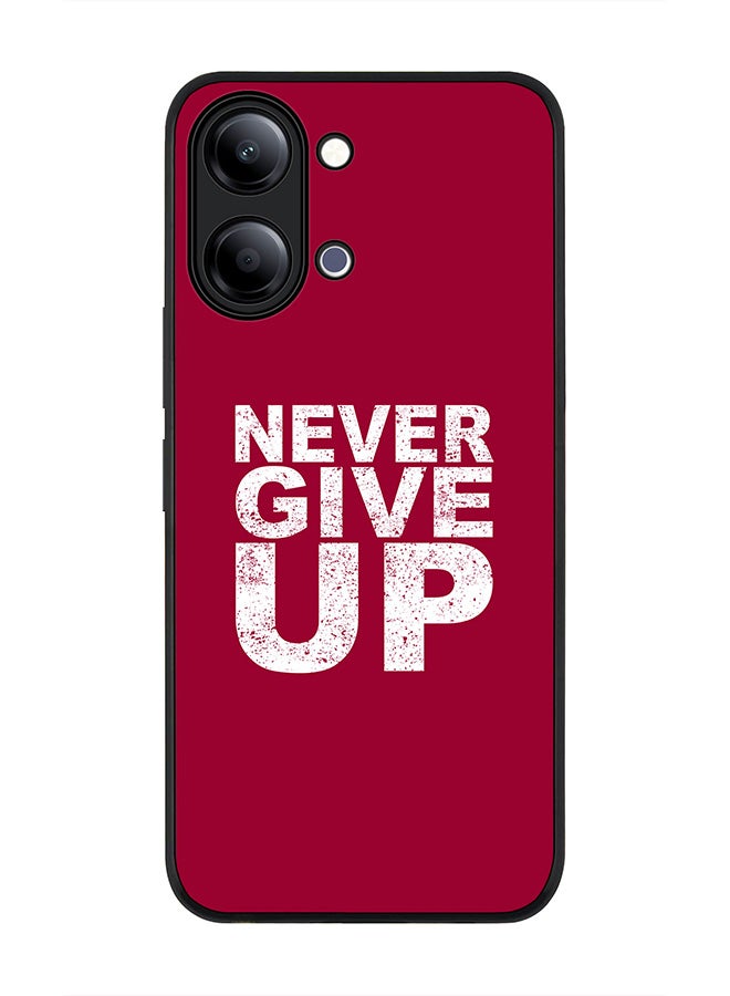 Stylizedd For vivo Y05 4G / Y6t 5G Case,Slim fit Camera Protection, Shockproof Thin Phone cover  - Never ever give up - Image 1