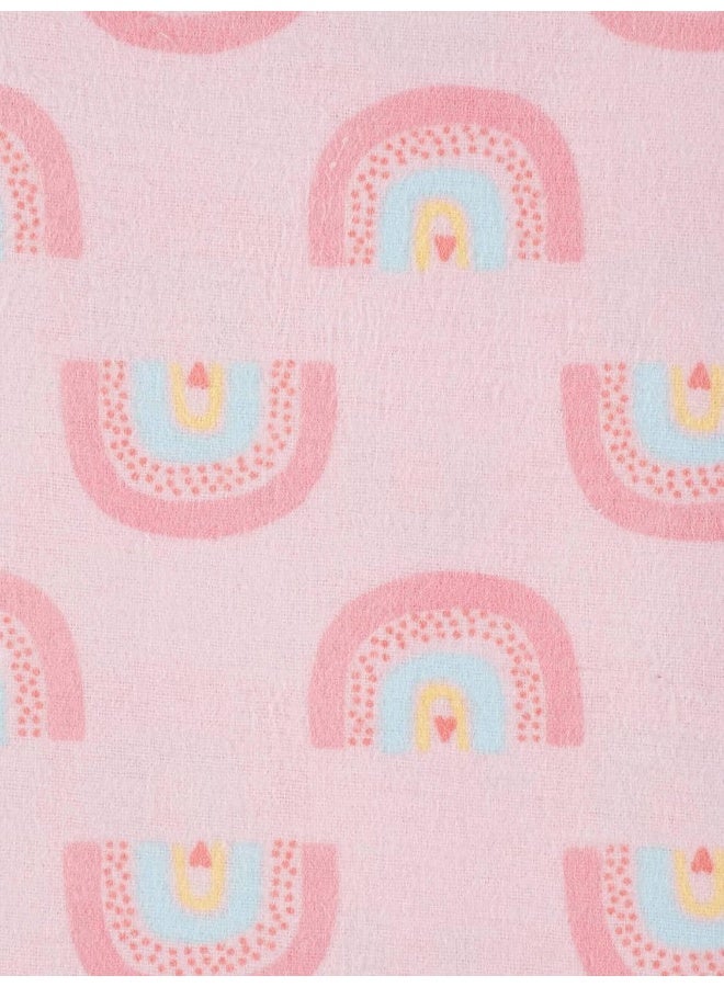 Gerber Gerber Girls Newborn Infant Baby Toddler Nursery 100% Cotton Flannel Receiving Swaddle Blanket, Pink Critters, Pack of 5  - Image 5