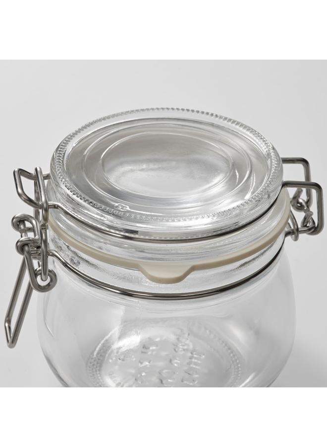 erorex Jar With Lid, Clear Glass, 13 Cl - Image 5