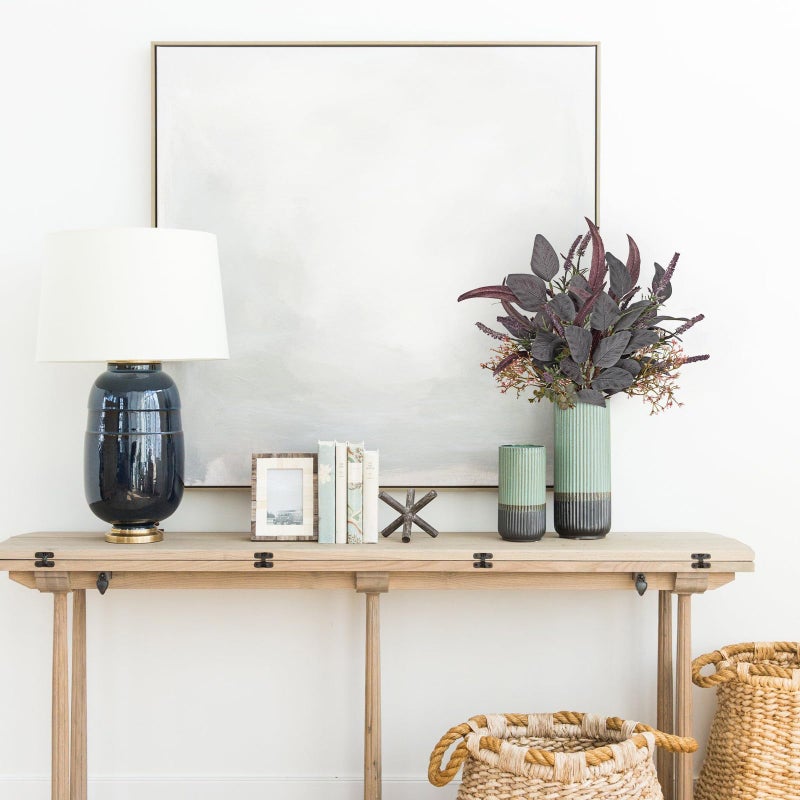 Briful Fall Artificial Eucalyptus Bouquet with Purple Sage Leaves â€“ Autumn Faux Greenery Bush with Raffia Wrap for Farmhouse, Kitchen, Table, and Seasonal Home DÃ©cor - Image 3